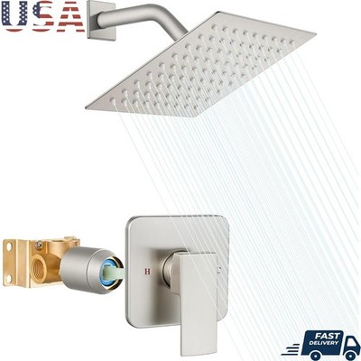 SUS304 Stainless Steel Shower Faucet Single Function Waterfall Easy Install