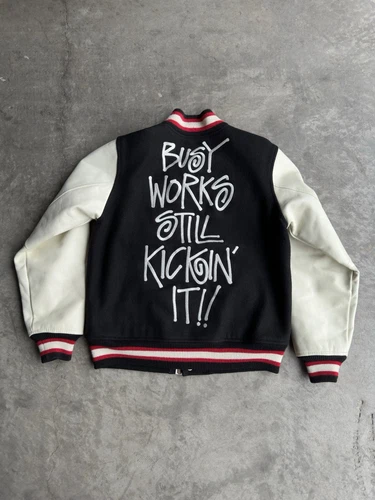 A BATHING APE (BAPE) Giacca di lana Bape X Stussy taglia M RARA