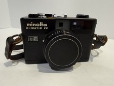 - MINOLTA HI-MATIC FP CAMERA WITH ROKKOR 38MM F2.7 LENS - Untested