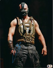 TOM HARDY SIGNED BANE DARK KNIGHT RISES 14x11 PHOTO (ACG CERT AG16669)
