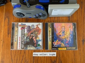 Sega Saturn HST-0004 gray Japanese console system complete in box + Virtua Stick