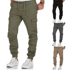 Trousers Men Sweatpants Casual Combat Pants Comfortable Loose M-3XL Mens