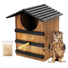 Screech Owl House for Outdoors, Large Barn Owl Nesting Wooden Bird House for ...