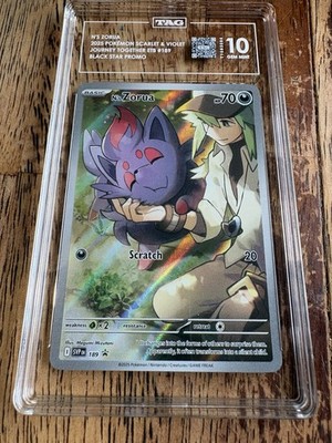 2025 POKEMON SVP EN-SV BLACK STAR PROMO #189 N'S ZORUA Tag 10 | eBay