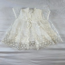Vintage 1950's Infant's Christening Jacket Lace Satin
