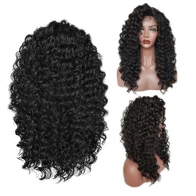 Heat Resistant Synthetic Front Curly Short Bob Wig for Women