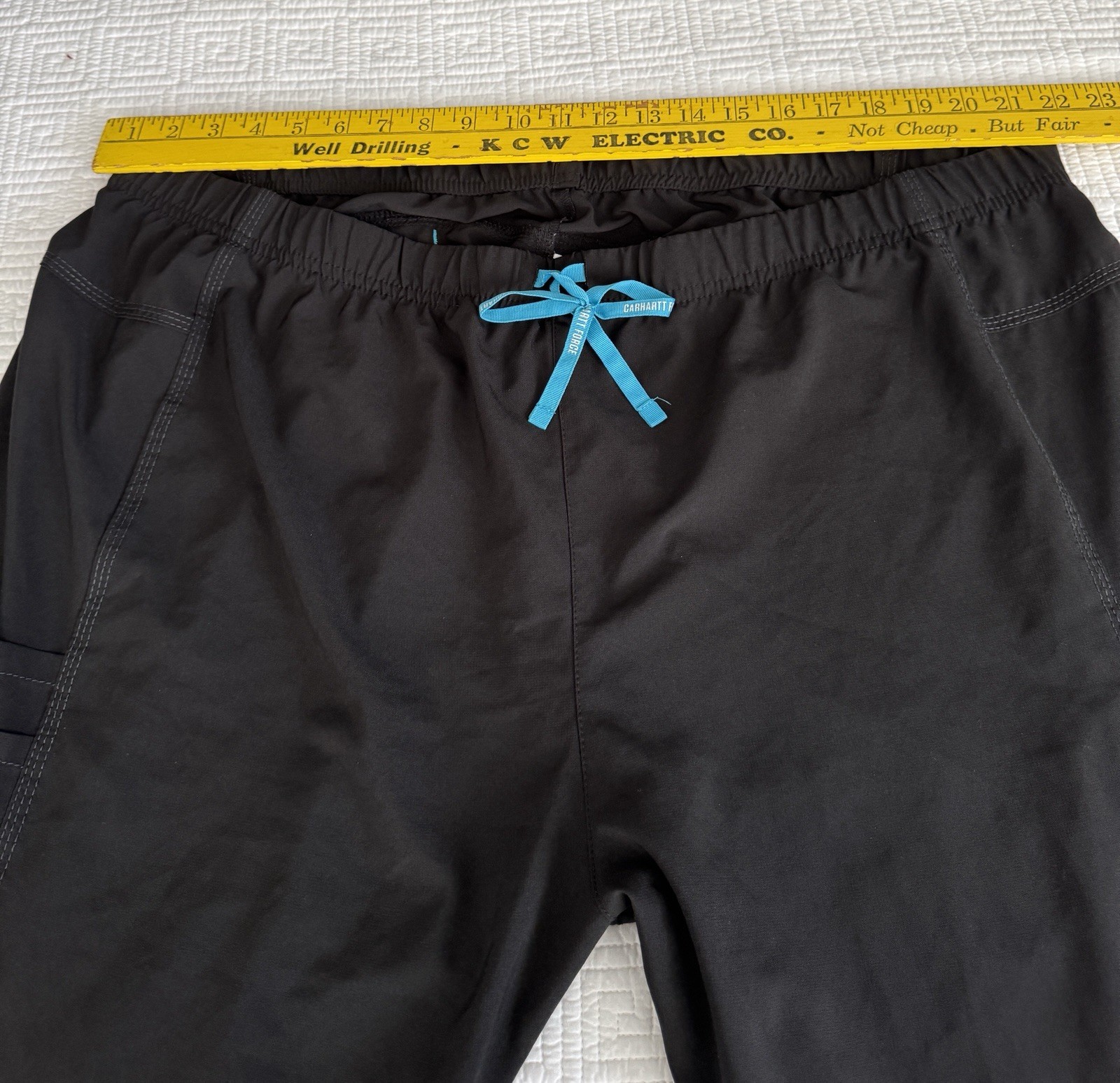 Carhartt Pants (Regular 3XL) Black Casual Draw String Elasticized Many Pockets  thumbnail 6