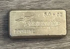 Vintage 5oz Strickland Hand Poured 999 Silver Bar