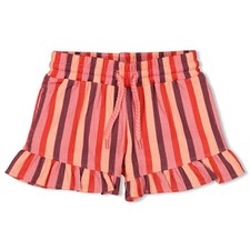 JUBEL Sweatshorts Salsa Sunset Seesucker Stre...