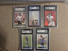 Lot of 9 graded football cards!  Rookies and more! Mahomes, Stafford, and more!!