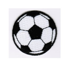 Football Soccer Ball Patch Badge Embroidered Iron On Applique