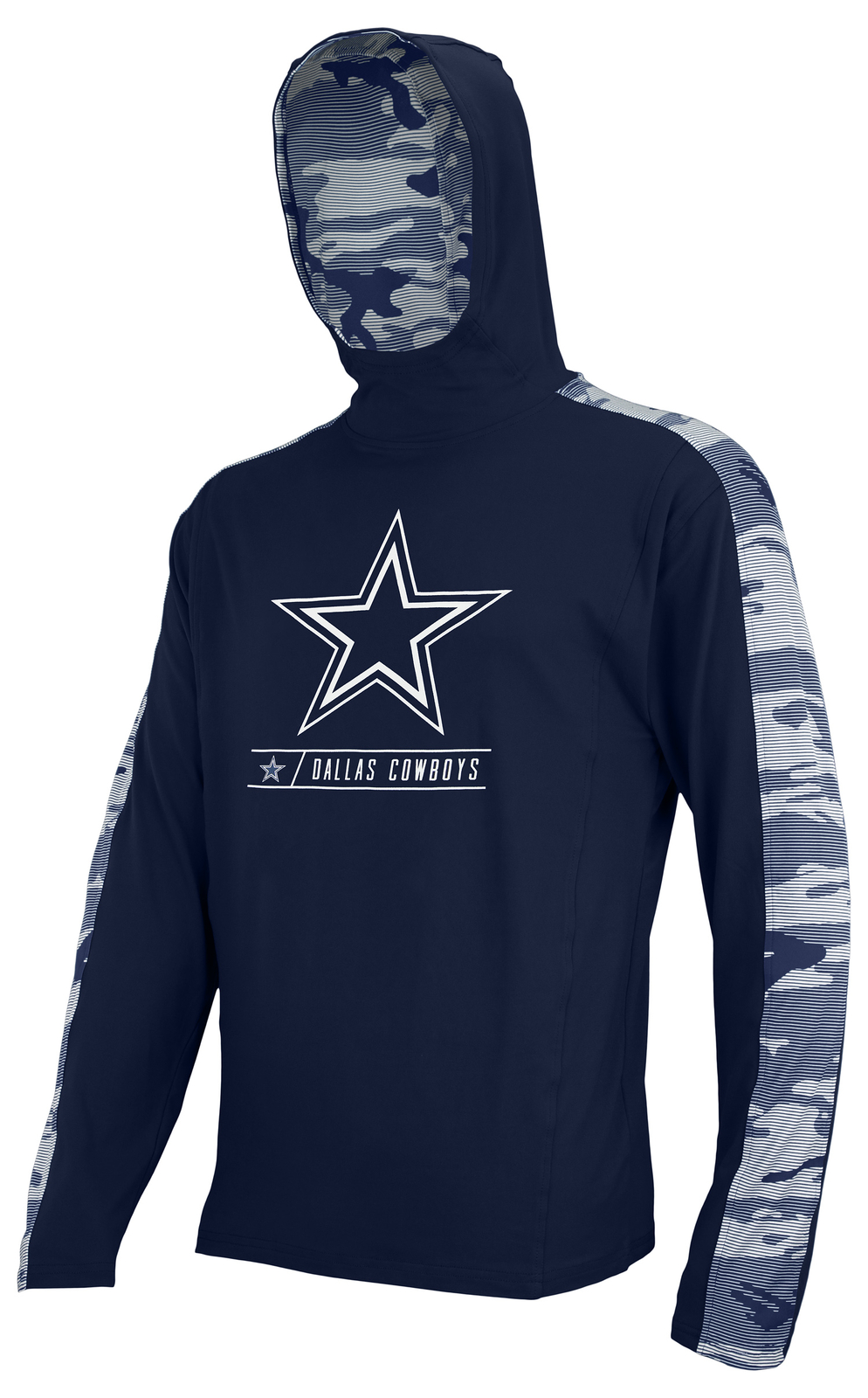 Легкая толстовка с капюшоном Zubaz NFL Mens Dallas Cowboys Elevated с камуфляжными вставками