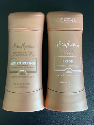 2x Shea Moisture Fresh Antiperspirant Deodorant Fresh & Moisturizing Exp 11/25+