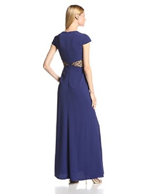 blue dress for baby girl Elegant Cap Sleeve Lace Crepe Mermaid Spring Fall Bridal Gown