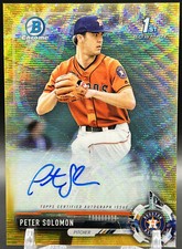 2017 1st Bow Chrome Peter Solomon 43/50 NM+ Astros Gold Wave Refractor Auto RC