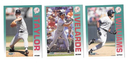1992 FLEER MLB BASEBALL NEW YORK YANKEES TEAM SET (27) MATTINGLY,WILLIAMS,NOKES - Picture 4 of 4