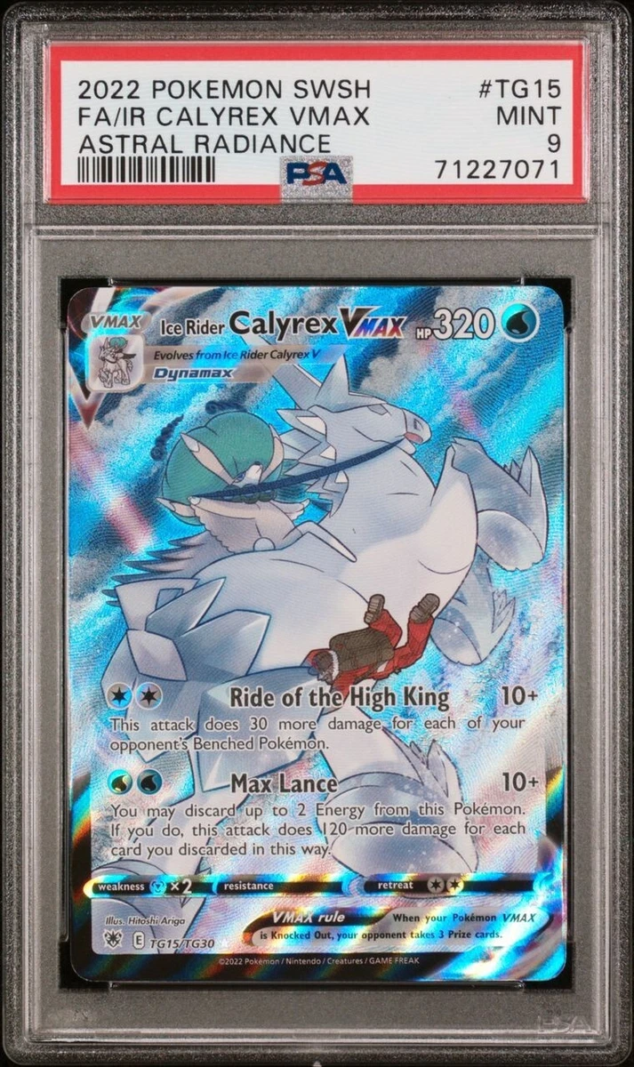 Pokmon Astral Radiance Full Art Holo Ice Rider Calyrex VMAX - PSA