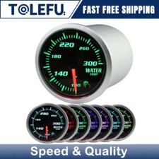 2 52mm Water Temp Gauge Pointer Digital Electronic Temperature Meter 7color Led