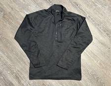 The North Face Skyline Mens 1/2 Zip Pullover Sweater Dark Gray Fleece Small Logo