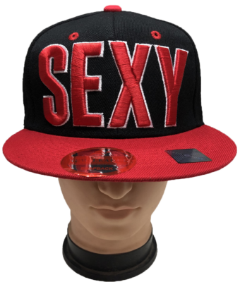 SEXY 3D Embroidered Snapback Flat Brim Adjustable Baseball Caps