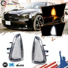 Clear LED Side Marker Lamp For 2006-10 Dodge Charger Amber Turn Signal White DRL