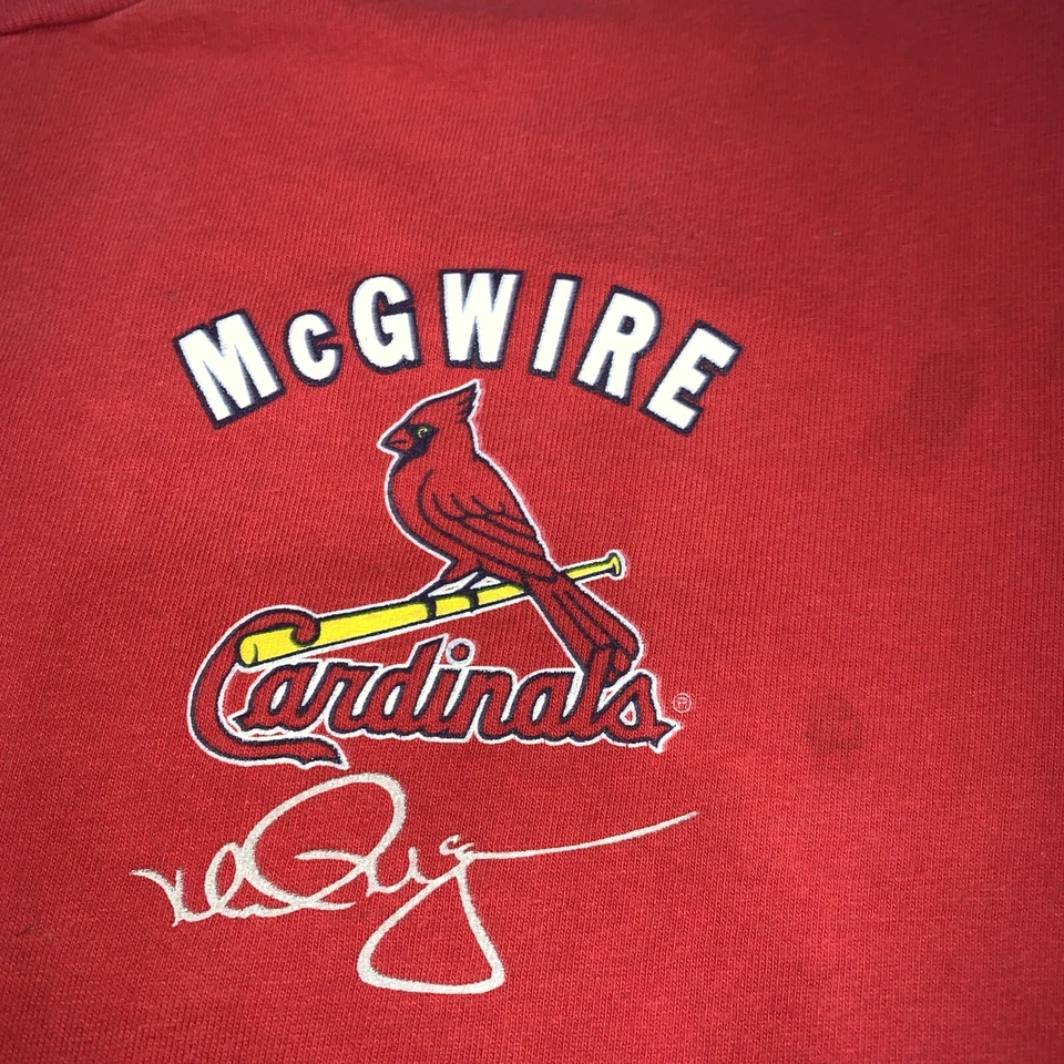 Camiseta deportiva majestuosa vintage 1998 de los Cardenales de San Luis Mark McGwire juvenil XL Foto 3 de 4