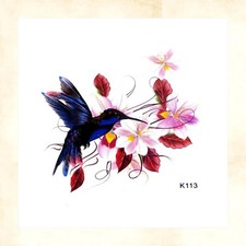 hummingbird flower temporary tattoo wholesale