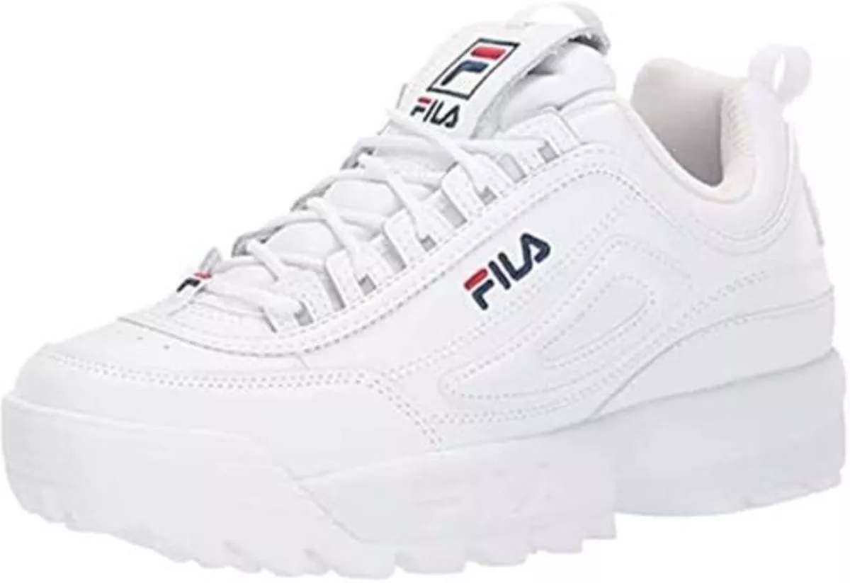 Women Fila Disruptor II Premium Athletic shoe 5FM02 125 White Navy