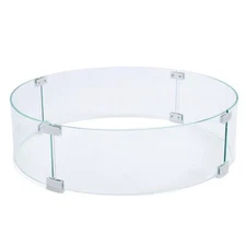 6mm Clear Tempered Glass Wind Guard For Fire Pit Windscreen