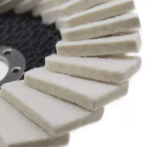 1-10X 5" Wool Felt Flap Disc Metal Working Polishing Buffing Wheel Angle Grinder - Picture 10 of 29