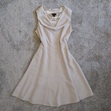 Sleeveless Dress Vintage Swing Dress Classy Night Out Cowl Neck Light Beige 6 8
