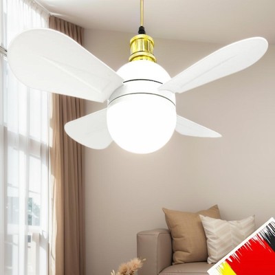 48W Ceiling Fan Light Remote Control 4 Blades Flush Mount Ceiling Fan with Light