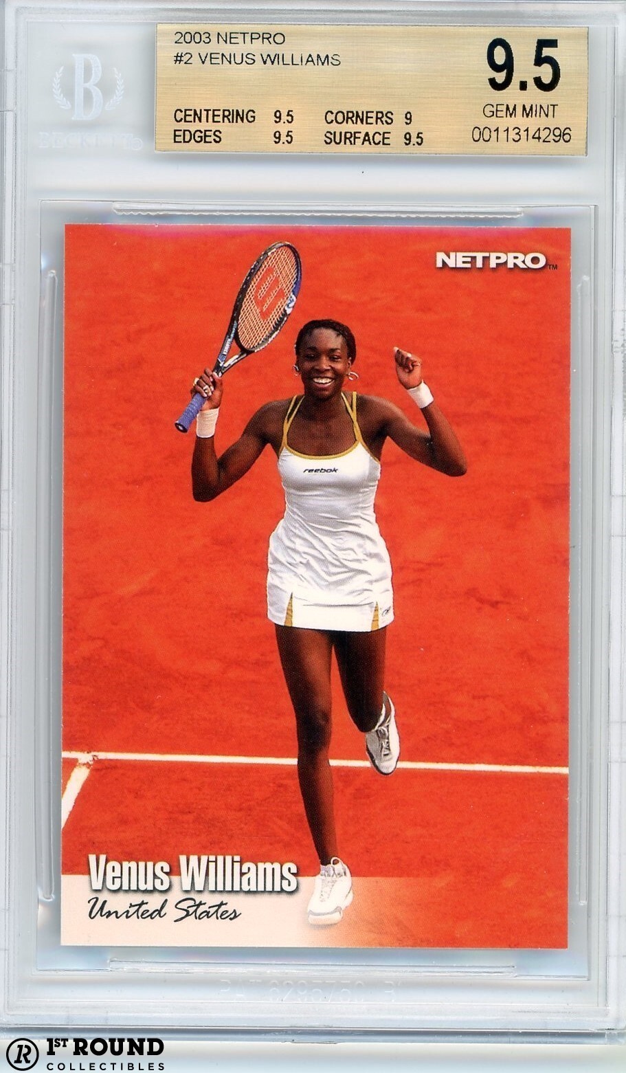 Venus Williams 2003 NetPro #2 Base Price Guide - Sports Card Investor