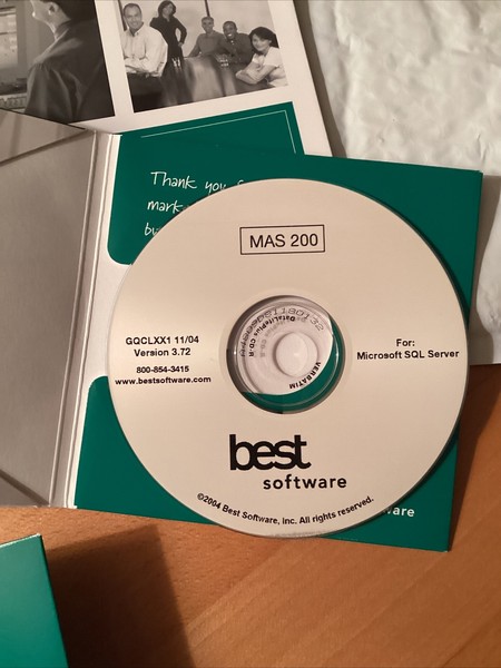 Nuevo Sage MAS200 para SQL 3.72, oficina sin papel, FRx, versión de actualización, documentos, CD, etc.