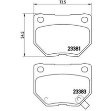 BREMBO Bremsbelagsatz Scheibenbremse hinten für Nissan 300 ZX 3.0 Twin Turbo