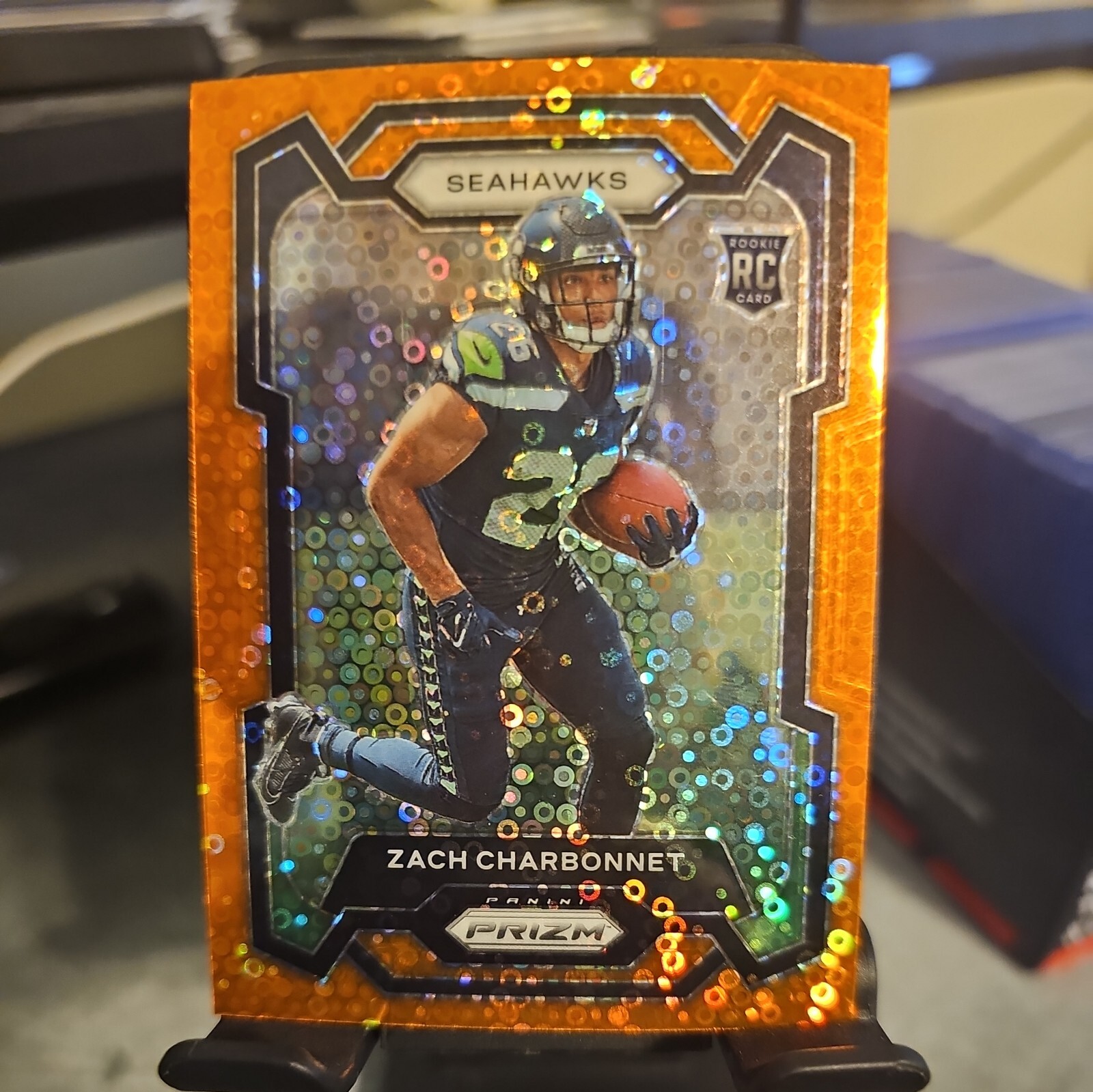 2023 Panini Prizm ZACH CHARBONNET Orange Disco RC Rookie Seahawks #392