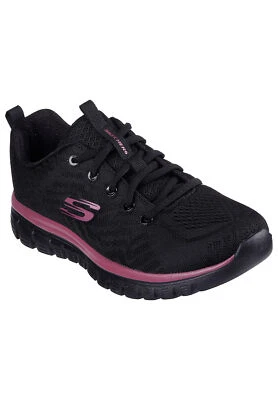 Skechers Sport Femmes GRACEFUL GET CONNECTED Noir/Mauve 12615 BKMV - Photo 1/4