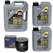 Motoröl Set Top Tec 5W-40 LIQUI MOLY 7 Liter + Ölfilter für Alfa Romeo Lancia