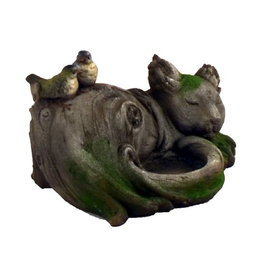 UNUSUAL CAT GARDEN ORNAMENT DRIFTWOOD EFFECT, LESS THAN HALF PRICE - Picture 4 of 8