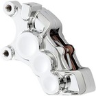 ARLEN NESS 02-214 Chrome Left Front Six-Piston Brake Caliper for 11.8" Rotor