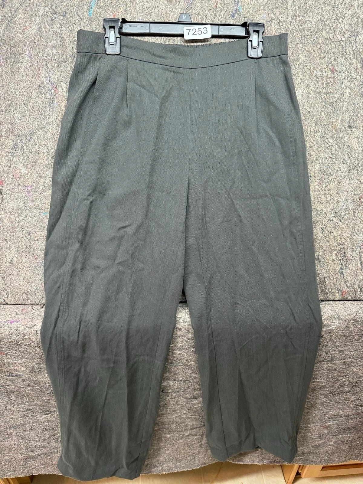 Eileen Fisher Pants Tencel Pull On High Waist Gray SP