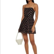 Alice + Olivia Glinda Floral Print Mini Dress In Heirloom Black Size 10 NWT