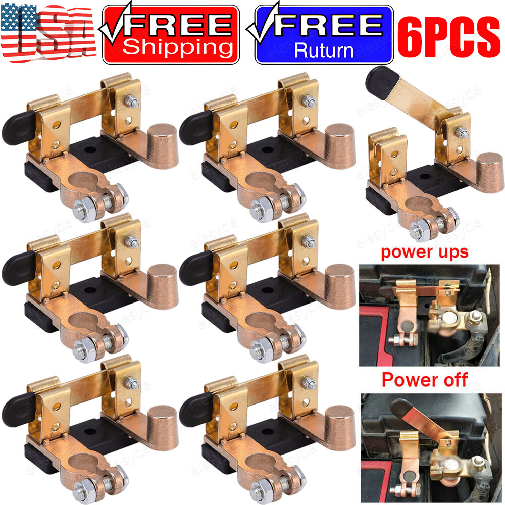 6X Knife Blade Switch Battery Disconnect Top Post HEAVY DUTY SHUT OFF Car 12/24V