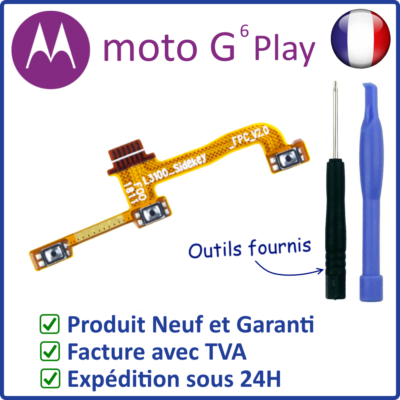 Nappe Interne Boutons Power Et Volume Pour Motorola G6 Play - Pièce Détachée Neuve