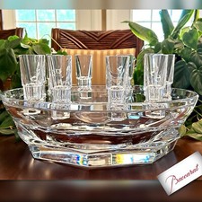 Baccarat Harcourt Abysse Caviar Vodka Vintage France Serving Bar Set - 13 Pc Set