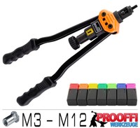 Profi Gewinde Nietzange Nietmuttern Zange M3 - M12 Stahl VA ALU NiethüLsen C0745
