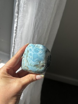 AA Grade Larimar Half Polished Natural Crystal Specimen - Dominikanische Republik 260g