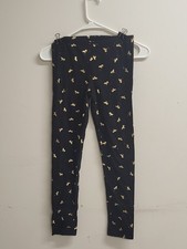 OLD NAVY Girls Large (10-12) Streach  UNICORN Patterned LEGGINGS Pants NWOT Blac