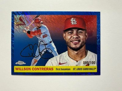 2025 Topps Chrome Platinum Anniv.- Willson Contreras Blue Shimmer Refractor /100