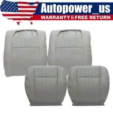 Driver / Passenger Leather Seat Cover Med Gray Fit For 1994-1996 Chevy Impala SS